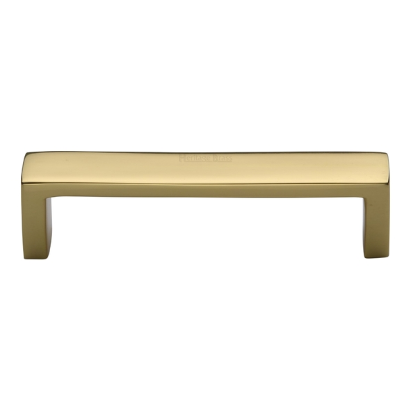 C4520 101-PB • 101 x 110 x 28mm • Polished Brass • Heritage Brass Wide Metro Cabinet Pull Handle